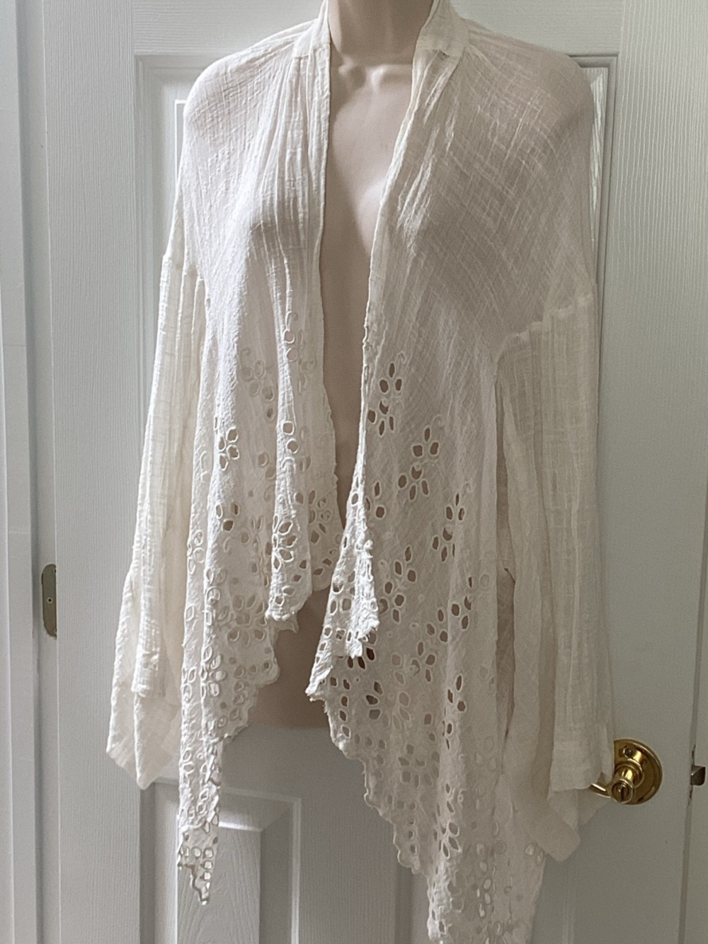 Free People Amaira Kimono/open front cardigan Coastal Cottagecore Beach Resort